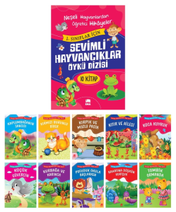 Sevimli Hayvancıklar Öykü Dizisi Düz Yazılı; (10 Kitap Takım - Büyük Boy)
