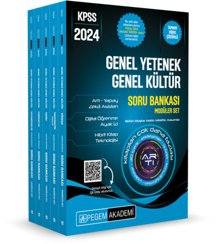 2024 KPSS Genel Yetenek Genel Kültür Tamamı Çözümlü Soru Bankası Seti - 5 Kitap