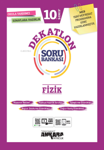 Ankara Yayıncılık 10. Sınıf Fizik Dekatlon Soru Bankası