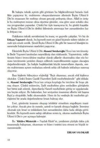 İhya-u Ulumid'd-Din Tercümesi Büyük Boy (8 Cilt Takım)